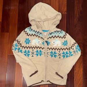 Gymboree Beige and Blue Polar Bear Jacket